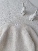 9-12 months Embroidered Baby Cardigan and Bonnet Set – Cream Alpaca Knit - Easter outfit - Image 8