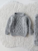0-3 months Sweater & Pants Cable Knit Baby Outfit - Image 10