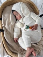 Set of 2 - Alpaca Knit Bunny Romper and Bunny Bonnet - Image 11