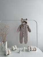 Baby Alpaca Knit Romper with Hood –  Bear Romper - Image 8