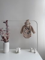 Merino Baby Romper and Bonnet Set – Embroidery