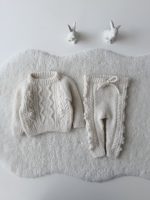 Sweater & Pants Cable Knit Baby Outfit - Image 2