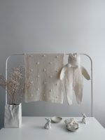 NEWBORN size Hospital Baby Set - Alpaca Blanket Long Legs Romper Booties and Bonnet - Image 16