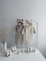 Baby Alpaca Knit Romper with Hood –  Bear Romper - Image 11