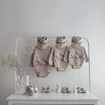 Set of 3 pieces Romper Bonnet & Booties