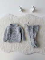 0-3 months Sweater & Pants Cable Knit Baby Outfit - Image 5