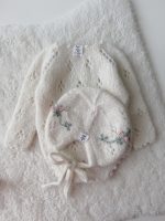 0-3 months Baby Girl Alpaca Romper Set – Knit Outfit with Bonnet & Booties - Image 11