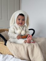 Set of 2 - Alpaca Knit Bunny Romper and Bunny Bonnet - Image 8