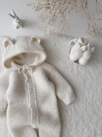 Baby Alpaca Knit Romper with Hood –  Bear Romper - Image 10