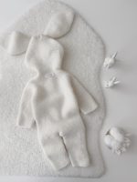 Baby Alpaca Knit Bunny Romper – Handmade Outfit - Image 6