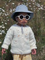 Embroidered Baby Cardigan and Bonnet Set –  Flowers Embroidery