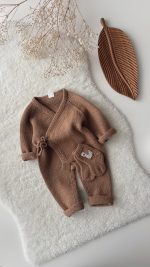 Hand Knitted Merino Baby Romper and Socks with Ducks - Image 4