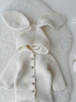 Baby Alpaca Knit Bunny Romper – Handmade Outfit - Image 7
