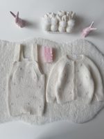 9-12 months Embroidered Baby Cardigan and Romper Set - Image 2