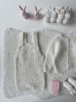9-12 months Embroidered Baby Cardigan and Romper Set - Image 7