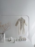 Baby Alpaca Knit Bunny Romper – Handmade Outfit - Image 4