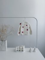 Baby Girl Cardigan and Bonnet Set – Strawberry Embroidery - Image 8