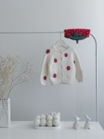 Baby Girl Cardigan and Bonnet Set – Strawberry Embroidery