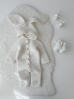Baby Alpaca Knit Bunny Romper – Handmade Outfit - Image 8