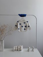 Baby Sweater and Hat Set – Blueberry Embroidery - Image 3