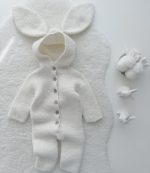 Baby Alpaca Knit Bunny Romper – Handmade Outfit - Image 9