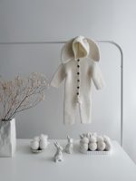 Baby Alpaca Knit Bunny Romper – Handmade Outfit