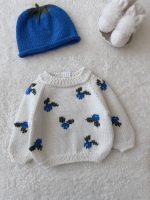 Baby Sweater and Hat Set – Blueberry Embroidery - Image 9