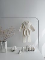 Baby Alpaca Knit Bunny Romper – Handmade Outfit - Image 2