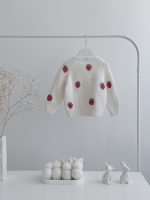 Baby Girl Cardigan and Bonnet Set – Strawberry Embroidery - Image 11