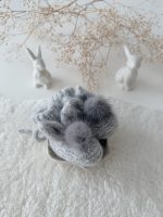 0-3 Months Bunny Booties – Baby Alpaca Genuine Fur Pom Poms - Image 6